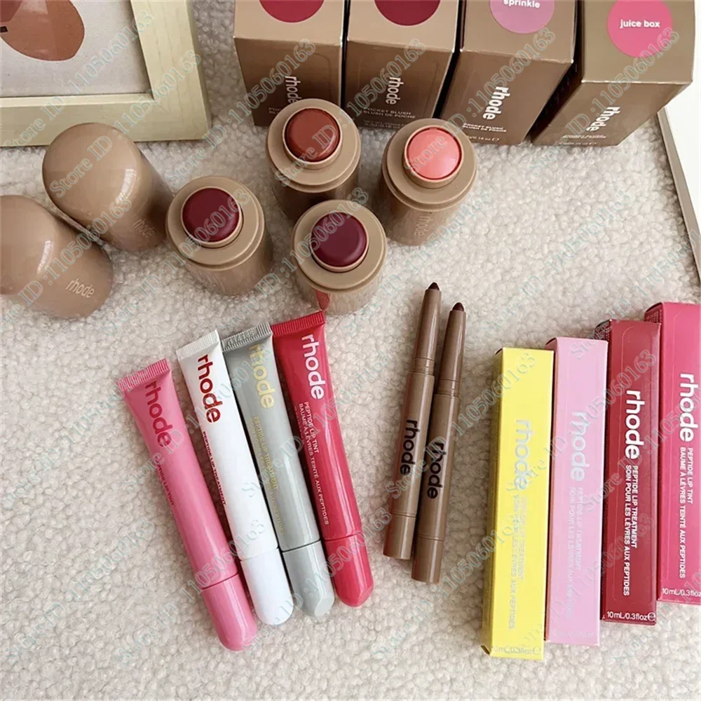 Lippenstift-Set: Lippenkonturenstift & Puder-Rouge, Peptid-Lippentinte, Langanhaltender Samt-Matter & Glänzender Rouge Make-up-Kit