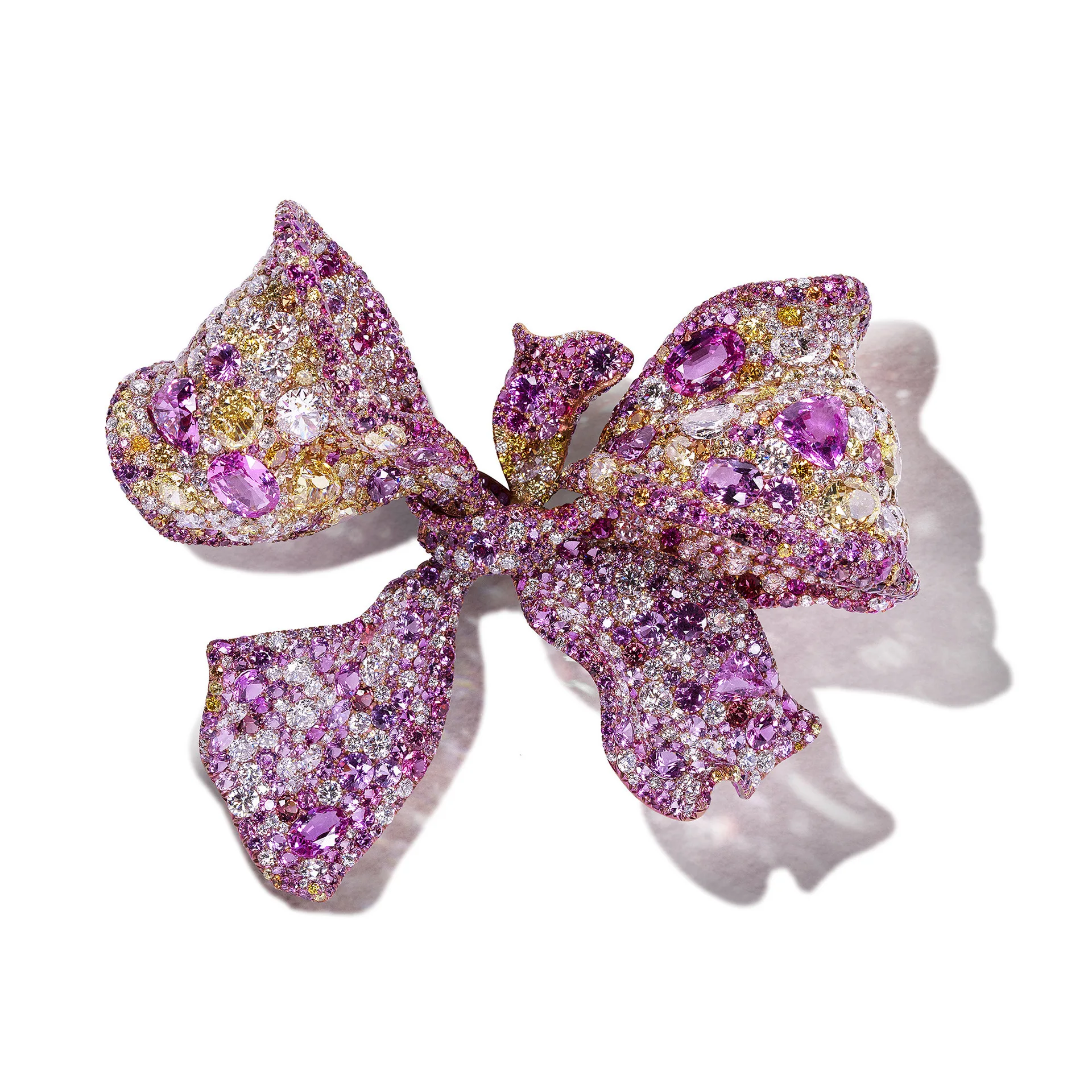 New S925 silver brooch with high carbon diamond powder, blue gemstone bow, high-end jewelry, girls' brooch, wedding jewelry