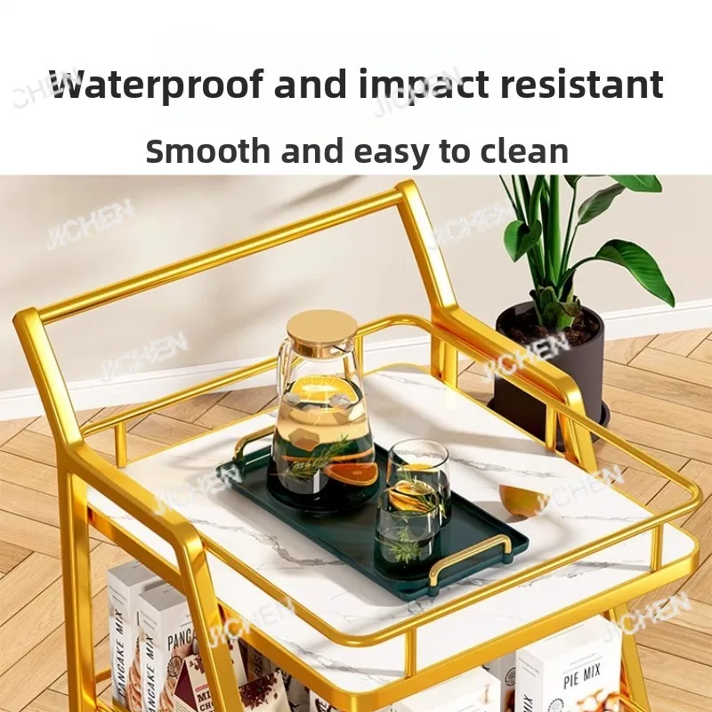 JC 3-Tier Service Cart محطة المشروبات المتنقلة لمطعم المطبخ التجاري رف المرافق لبار حفلة تخدم عرض العربة