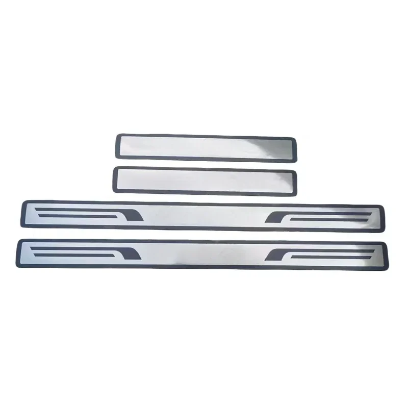 for Twingo Clio Stainless Steel Car styling Sill Scuff Plates Pads Car Door Protection Pedal Board Bumper Moldings Accessories