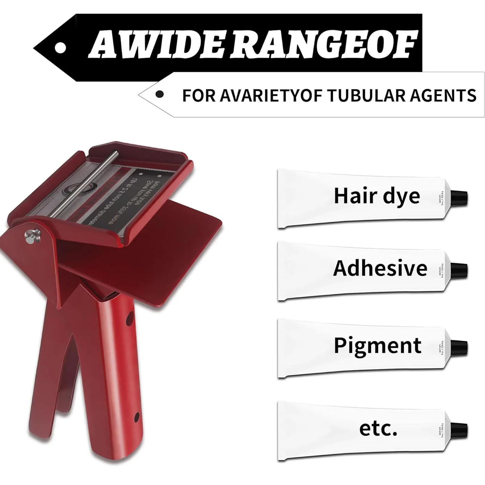 

RTV and Silicone Tube Dispenser Aluminum Alloy Multifunctional Tube Dispenser Tool for Flexible Tubes RTV and Silicone Dispenser