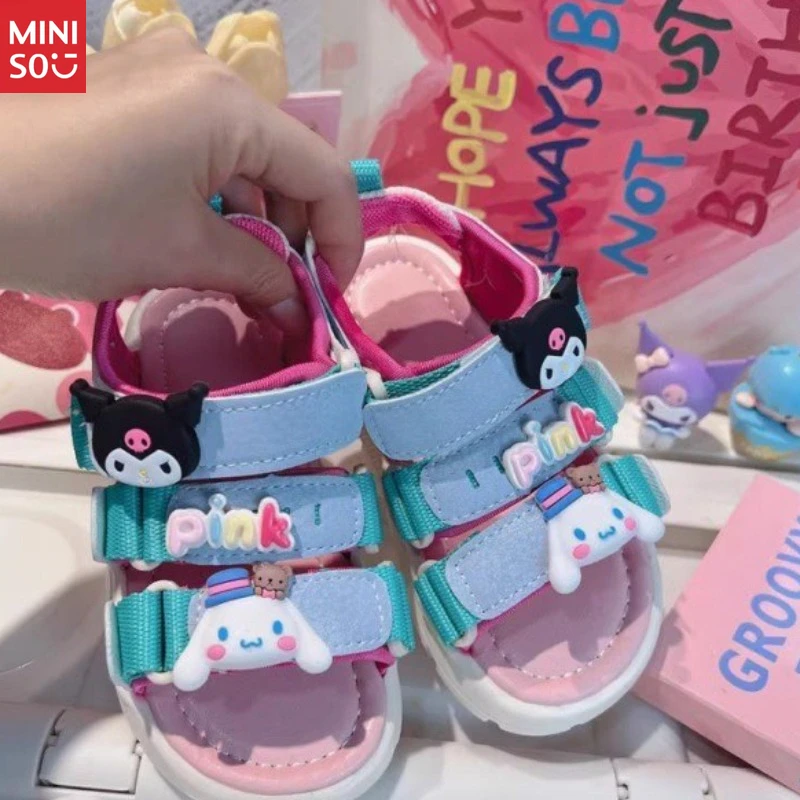 

Miniso 2025 Girls' Princess-Chic Sandals | Sparkle Sport Sandals for Big Kids, Fashionable & Comfortable Summer Shoes
