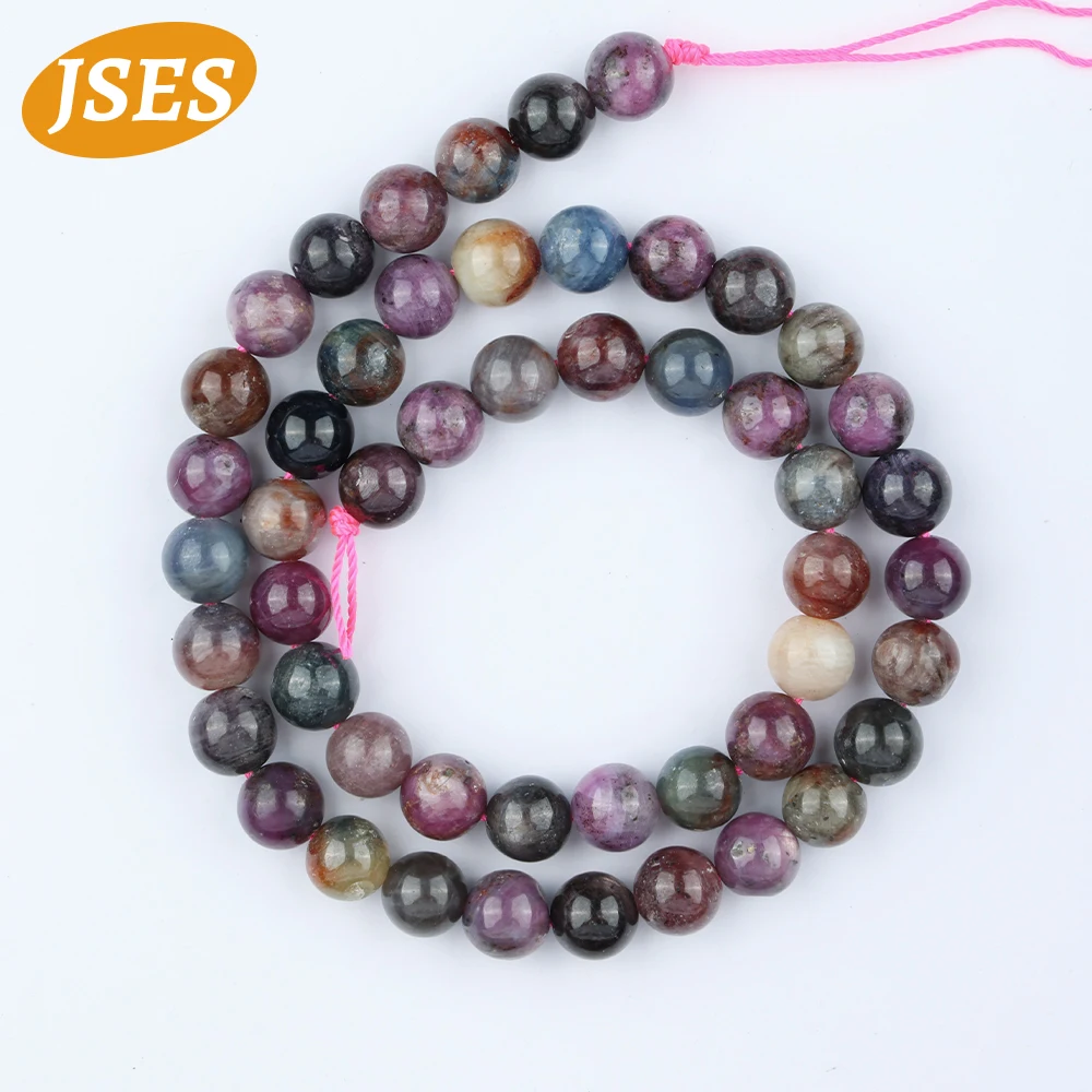 

Natural Mixed Ruby Sapphire Beads Loose Stone Beads Without Any Treatment for Jewelry Making 6/8mm Bracelet DIY Accessories