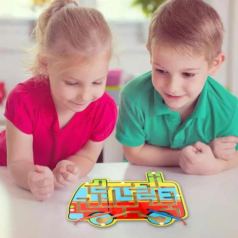 Magnetische kleur en nummer doolhof tellen bijpassende leren magneet doolhof puzzelspellen fijne motoriek educatief leerspeelgoed