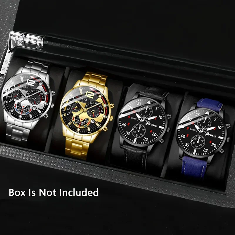 4-piece new watch set, featuring different styles of watches combined, suitable for gifting to colleagues and family members