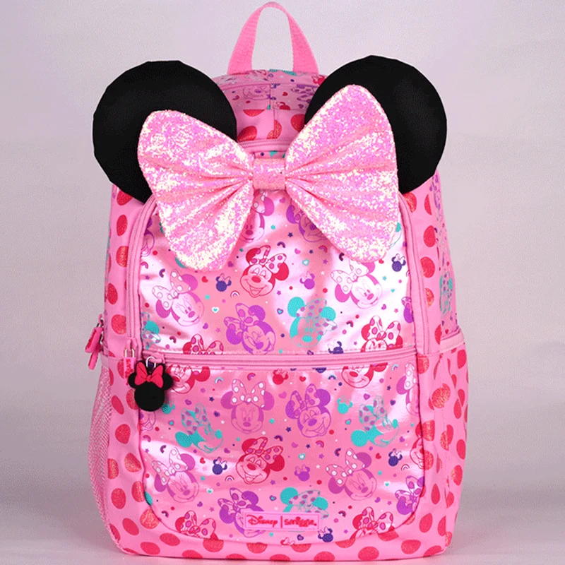 

Australian Smilgle Backpack Cute Cartoon Pink Minnie Doll Model Medium-Sized Hat Bag Student Schoolbag Children Cartoon Backpack