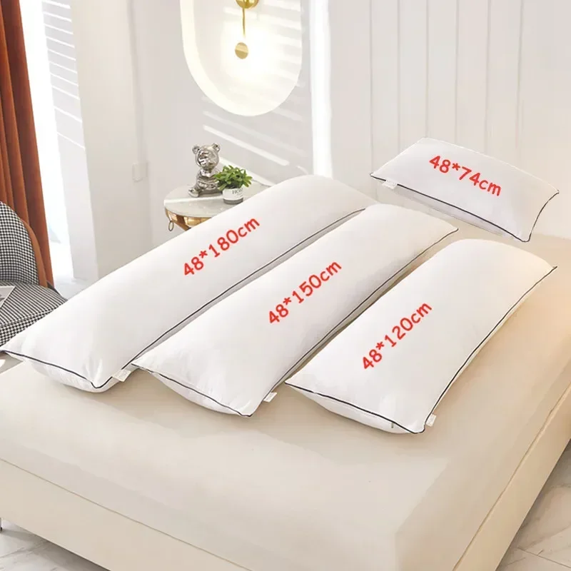 1pc White Pillow Core Home Bed Long Pillows подушки Washable Pillow Skin-friendly Neck Cushion almohadas para dormir