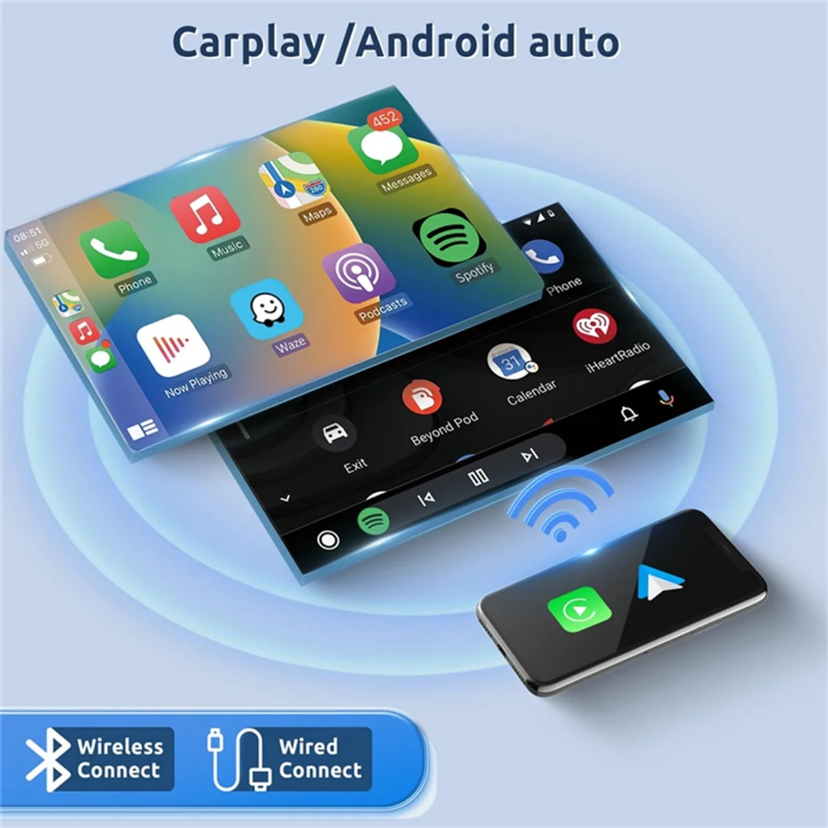 

M85K 2G+32G Android 13 9 Inch Car Stereo Carplay Android Auto for N-BOX 2011-2017 RHD, Bluetooth Wifi FM Backup Camera
