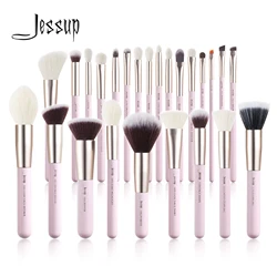 Jessup-Juego de brochas de maquillaje, 15-25 piezas, Natural-sintético, base en polvo, resaltador, sombra de ojos, Pedzle do Makijazu T290