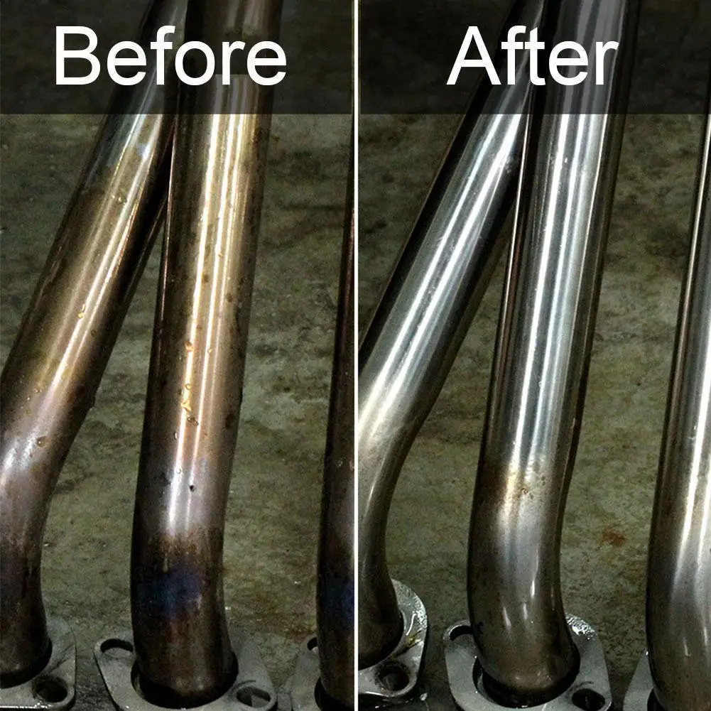 1/2/3Pcs Multi-functional Car Motorcycle Exhaust Anti-Rust Spray Pipe Cleaner With Sponge Repair Tool Maintenance And Brush