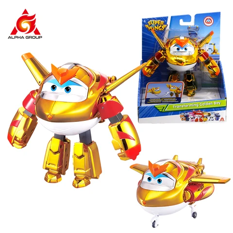 Супер-крылья (Super Wings) 5 дюймов: Трансформирующийся Травер, превращающийся из самолета в робота за 10 шагов, фигурки-трансформеры, детские игрушки, подарок