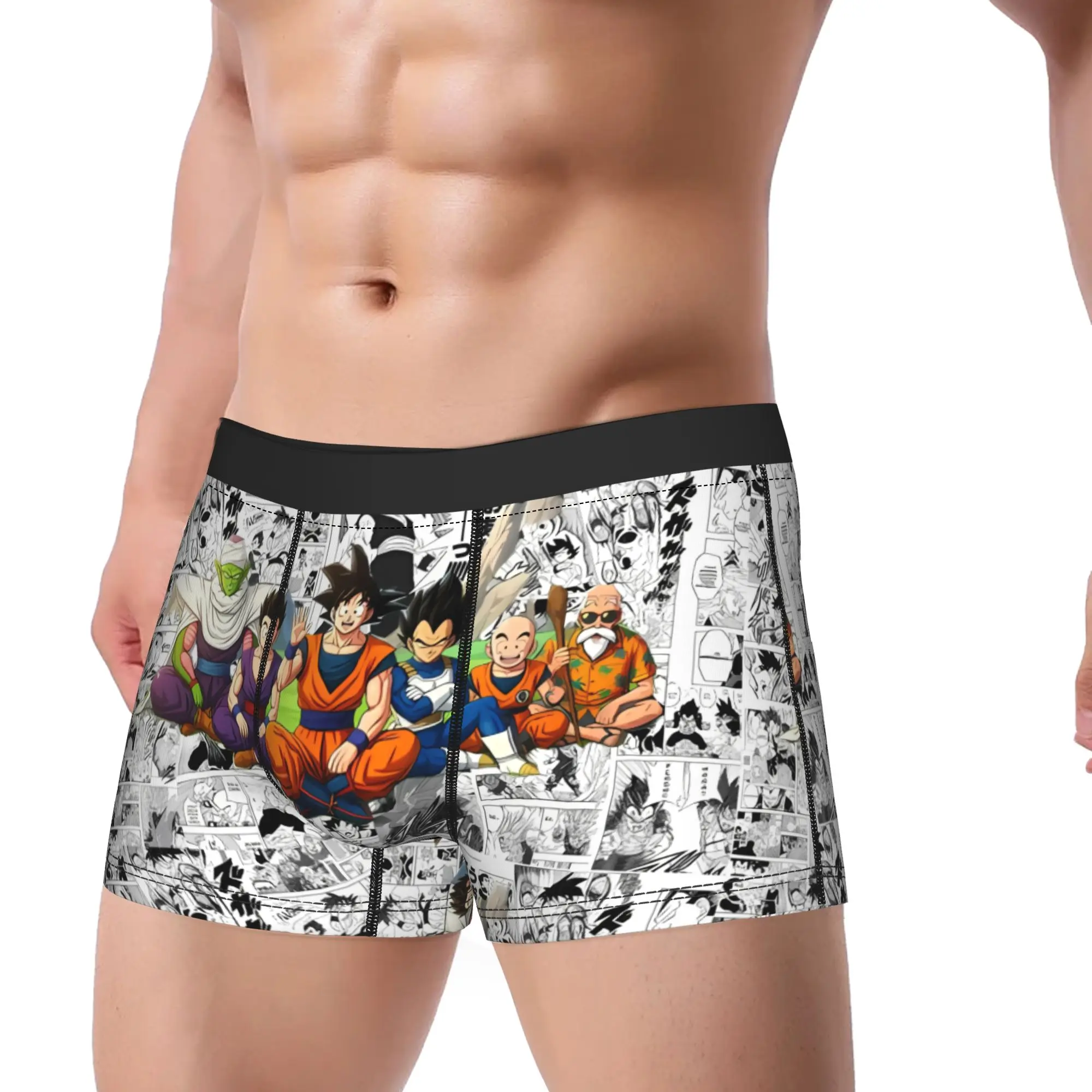 Goku Character Manga Collage Underwear  Printing Trunk Hot Sale Males Panties Classic Shorts Briefs Gift