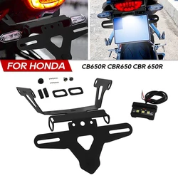 Motorcycle License Plate Holder For Honda CB650R CBR650  CBR650R 2019-2022 2023  Tail Light Bracket Mount Tidy Fender Eliminator