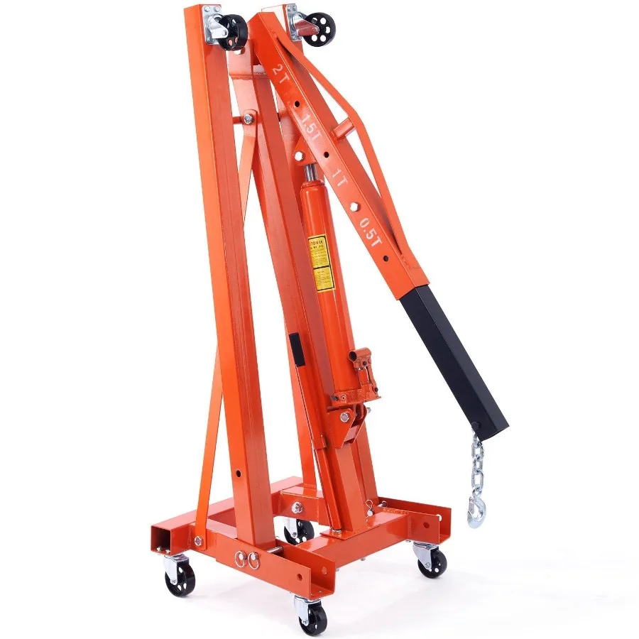 

Hydraulic Engine Hoist with Lever 2 Ton 4400 LBS Heavy-duty Cherry Picker Shop Crane Foldable Engine Crane and Engine Hoist Lev