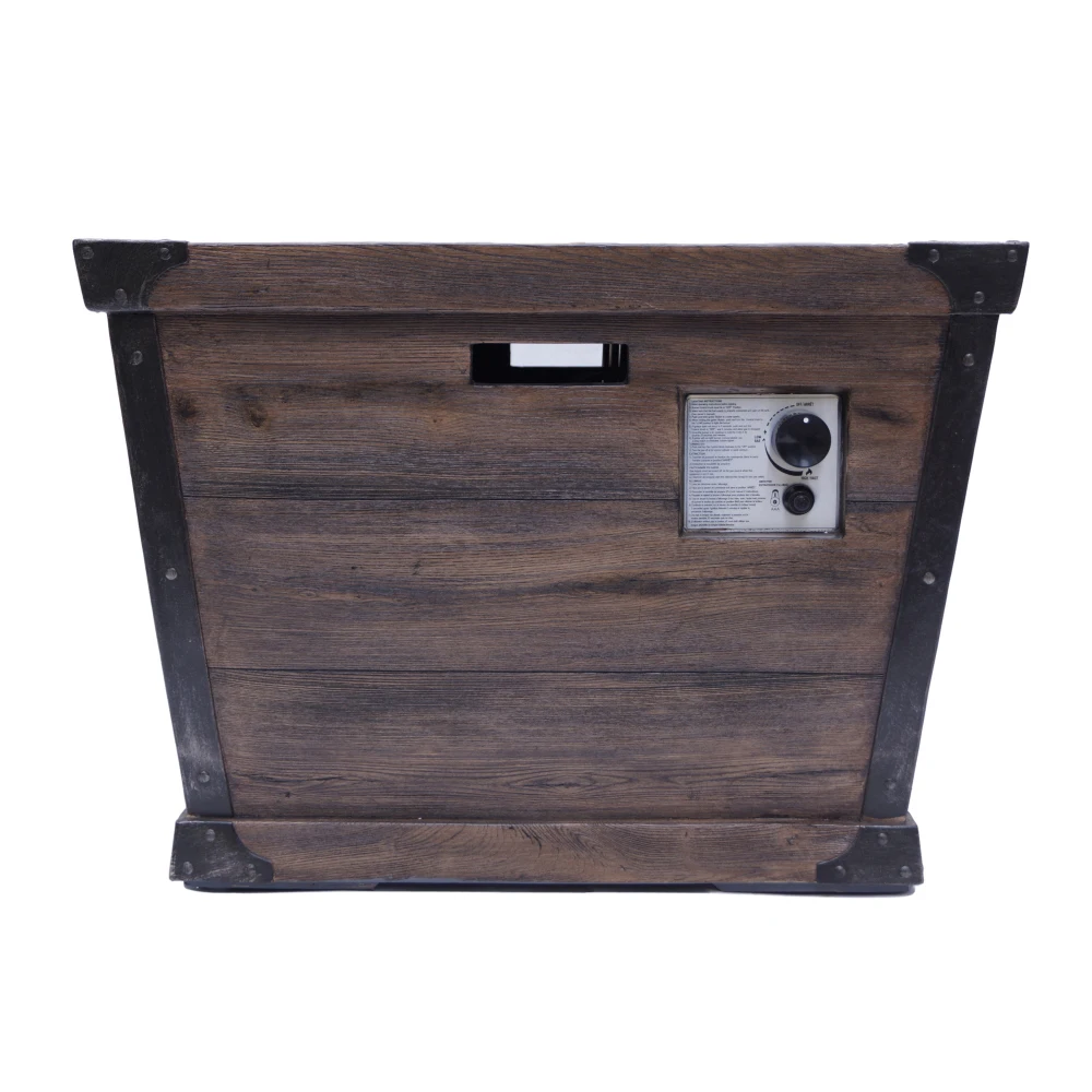 

32-дюймовый квадратный газовый камин для бетонной плиты, высота 24 дюйма, 40 000 BTU, с имитацией древесного огня, коричневый, для патио, сада и двора