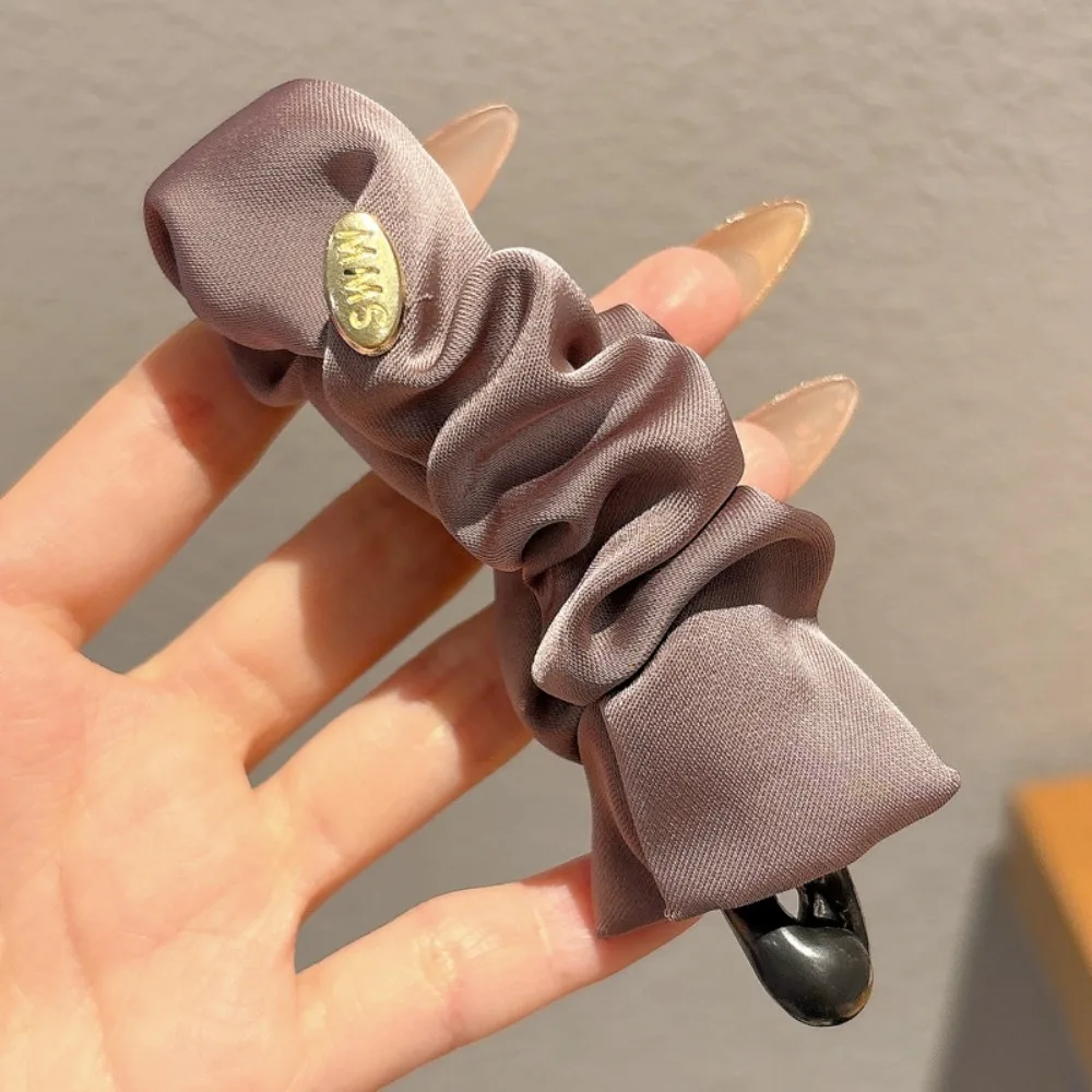 

Elegant Satin Banana Hair Clip Fold Korean Style Hair Ornament Hair Accessories Fashion Events