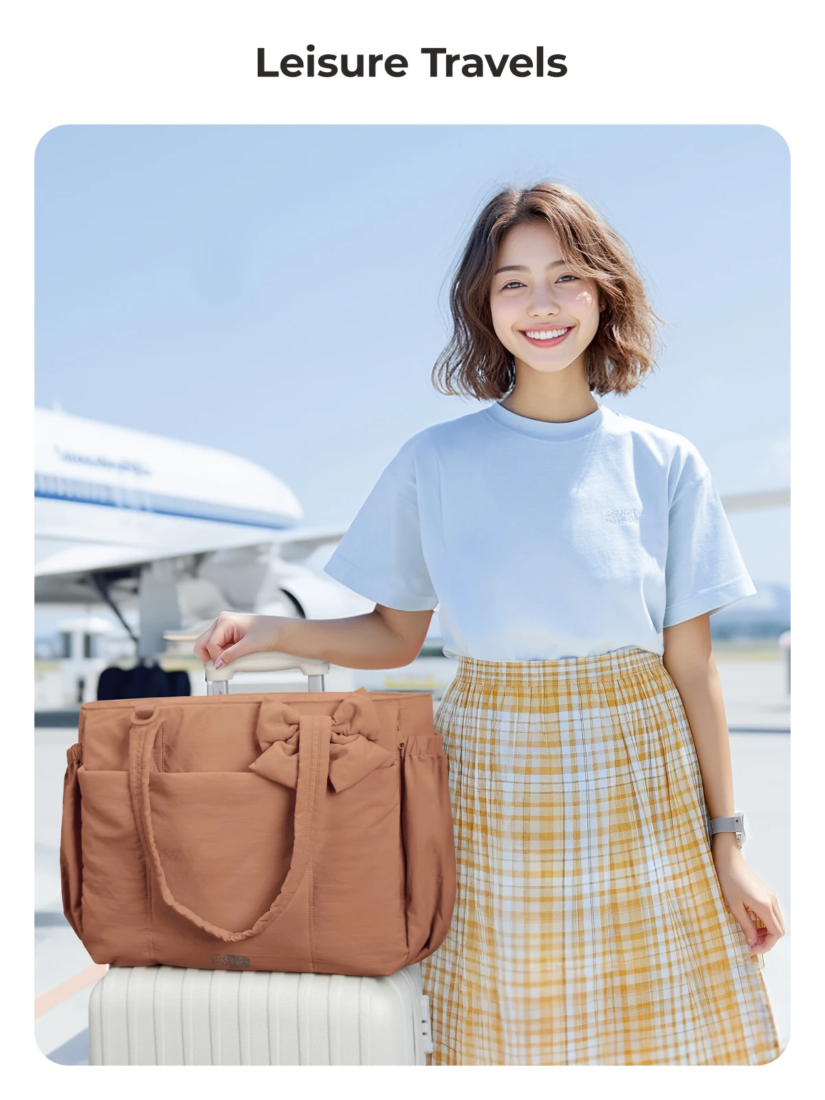 BAGSMART Einkaufstasche mit großer Kapazität für Damen, vielseitige Handtasche zum Pendeln, Messenger-Schultertasche mit mehreren Taschen – Detail 12