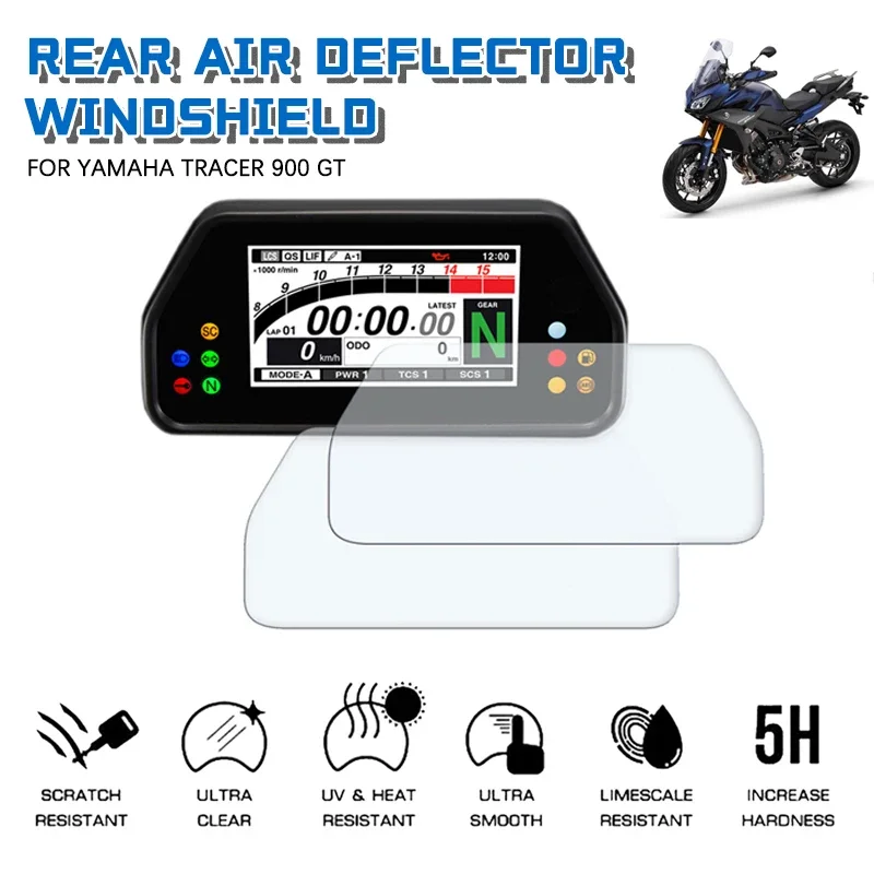 Motocicleta Screen Protection Film, Cluster Scratch Velocímetro Film, Acessórios para Yamaha Tracer 900 GT