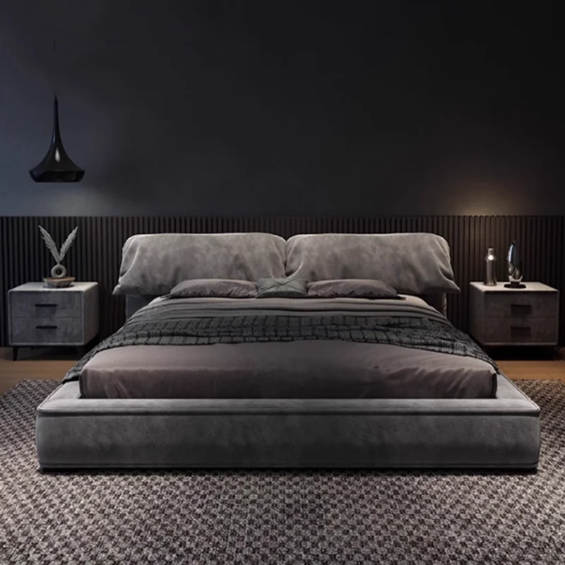 

Luxury Upholstered Bed Frames Queen Sized Minimalist Sleeping Bed Multifonction Lounge Camarotes Para Dormitorio Home Furniture