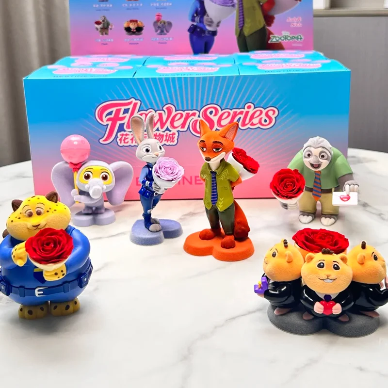 

Zootopia Judy Fox слепая коробка игрушка-цветок животное город серии украшение для рабочего стола натуральная фигурка подарок модные коллекционные украшения
