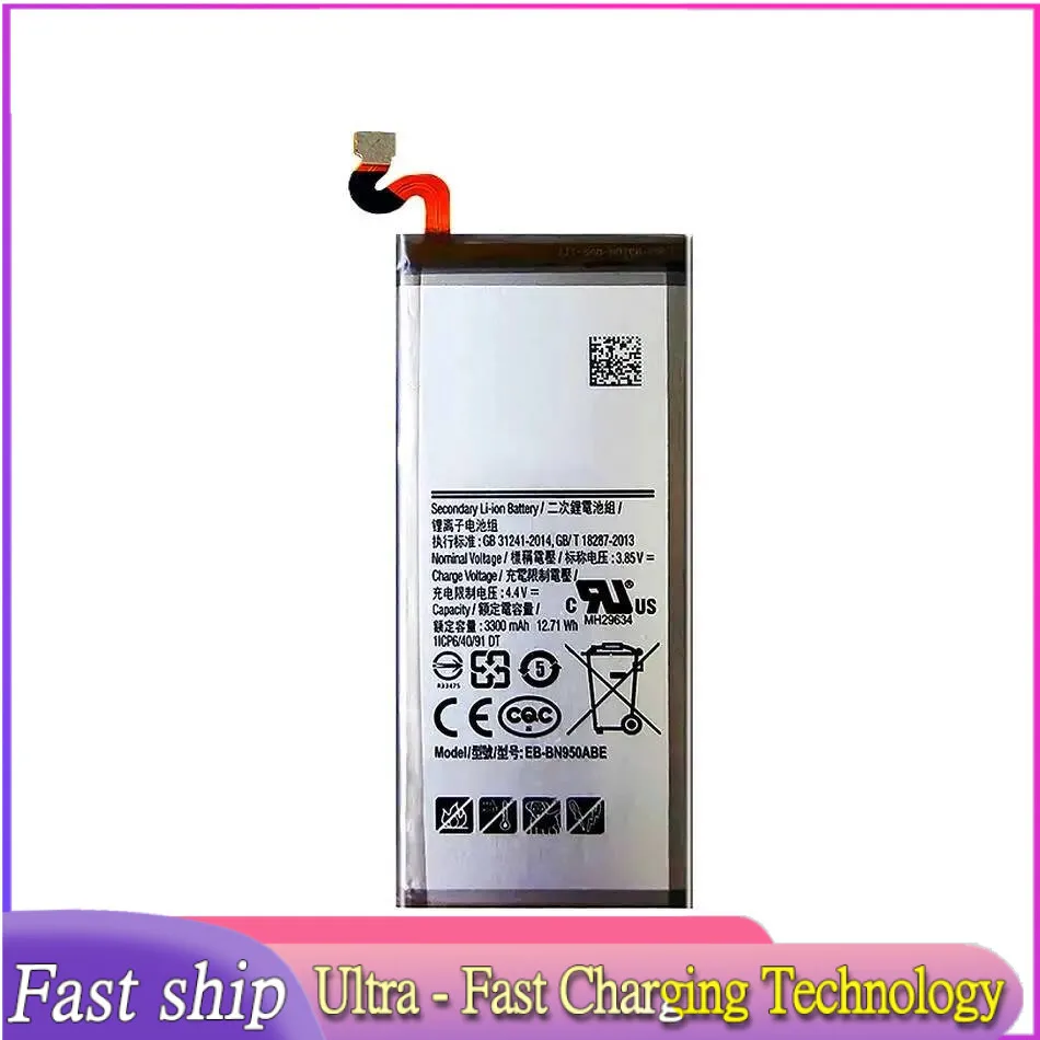 

Аккумулятор для мобильного телефона EB-BN950ABE 3300 мАч для Samsung Galaxy Note 8 N950 SM-N950F N950FD N950U U1 N950W N950N N9500 Note8