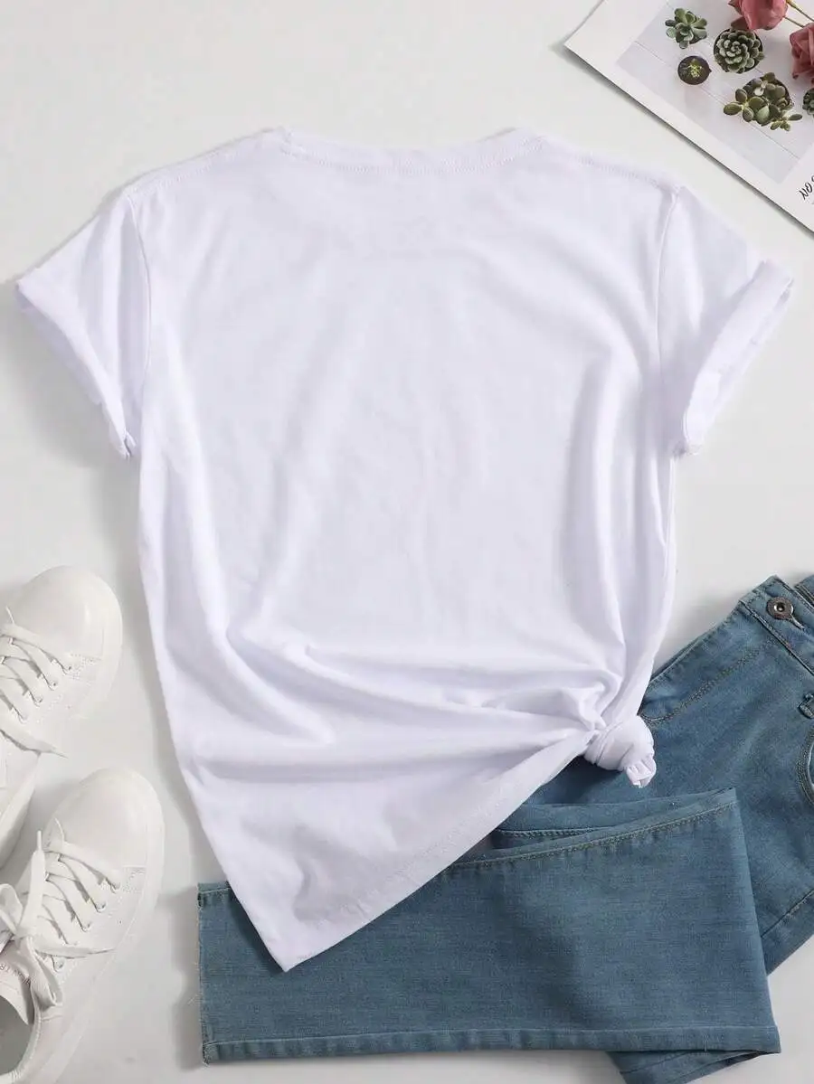 Fashion New Arrival Women Inspirational Slogan T‑Shirt, 