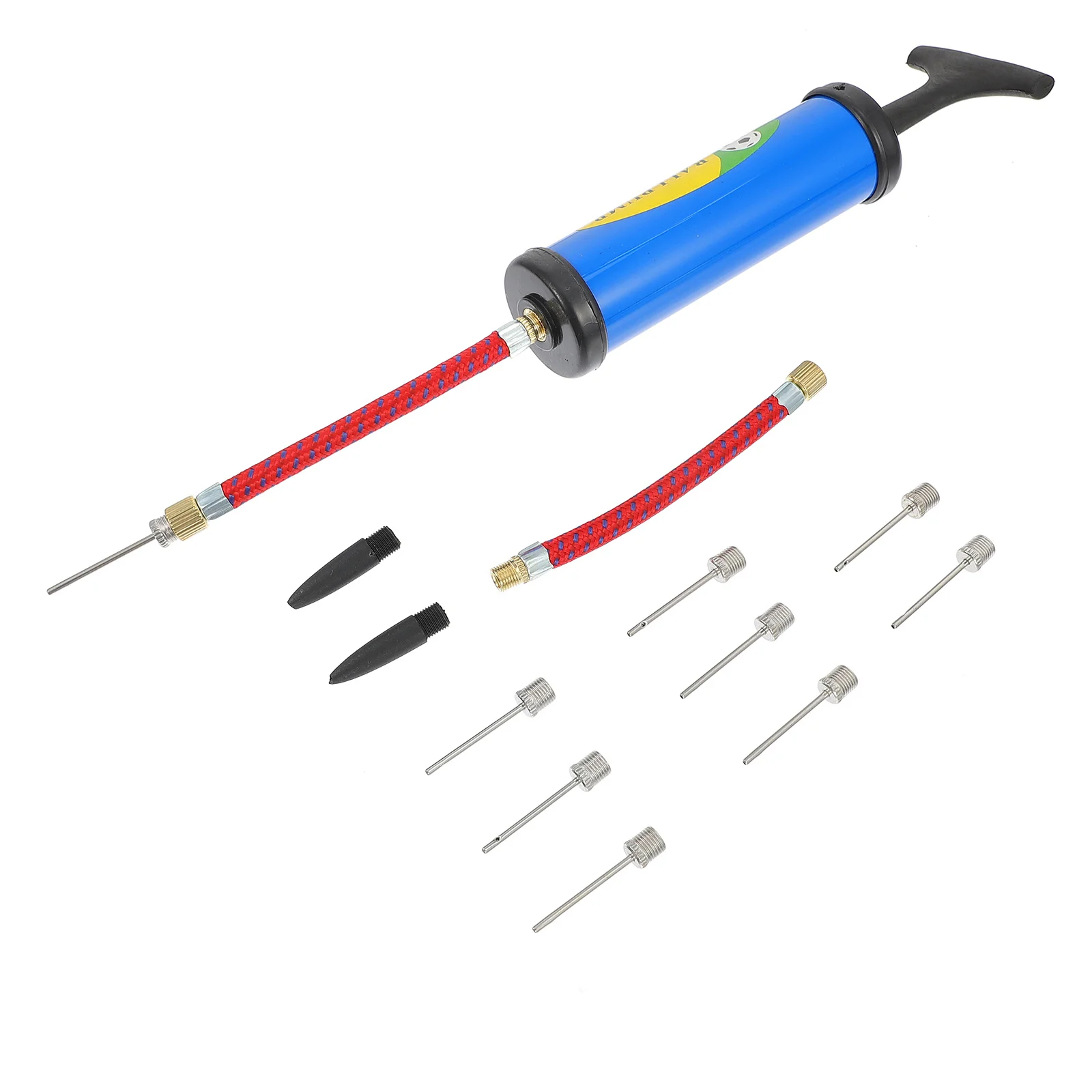 1 set mini kit di gonfiaggio manuale portatile set di pompe per palline durevole leggero calcio pallacanestro gonfiaggio mini kit di gonfiaggio manuale