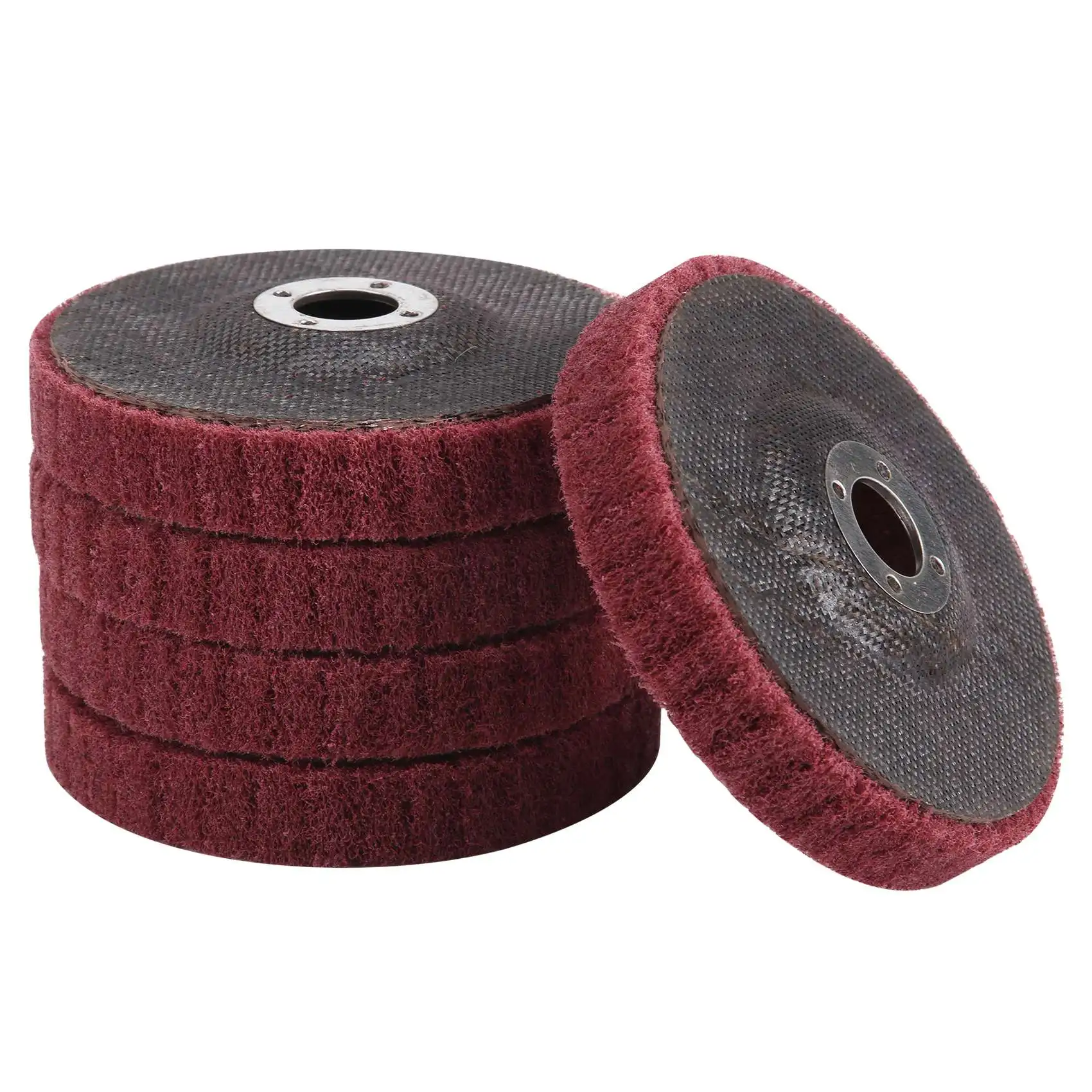 

5Pcs 4 Inch Nylon Fiber Flap Disc Polishing Grinding Wheel,Scouring Pad Buffing Wheel for Angle Grinder