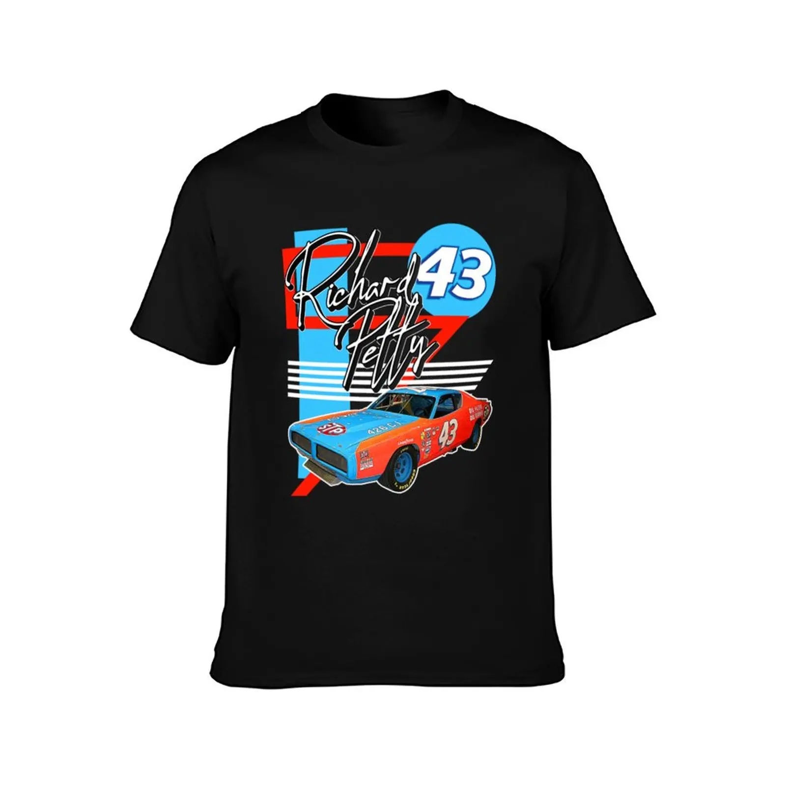 Richard Petty Retro NASCAR Racing Fan Art T-Shirt Work Casual Loose Fit T-Shirt