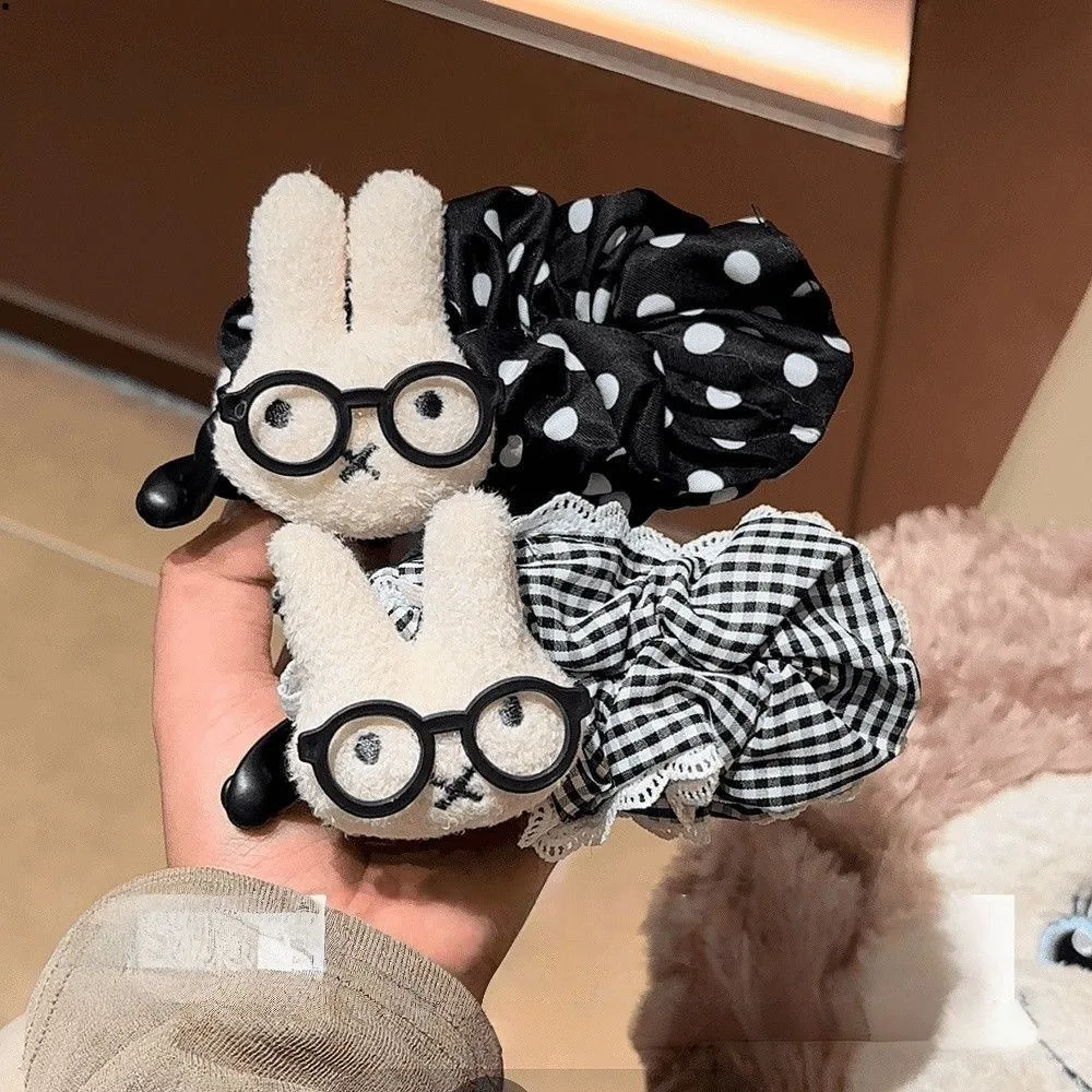 Cartoon Nijntje Konijn Grote Polka Dot Banaan Clip Fairy Stijl Hoge Paardenstaart Schattig Zwart Prachtig Haaraccessoire Kerstcadeau