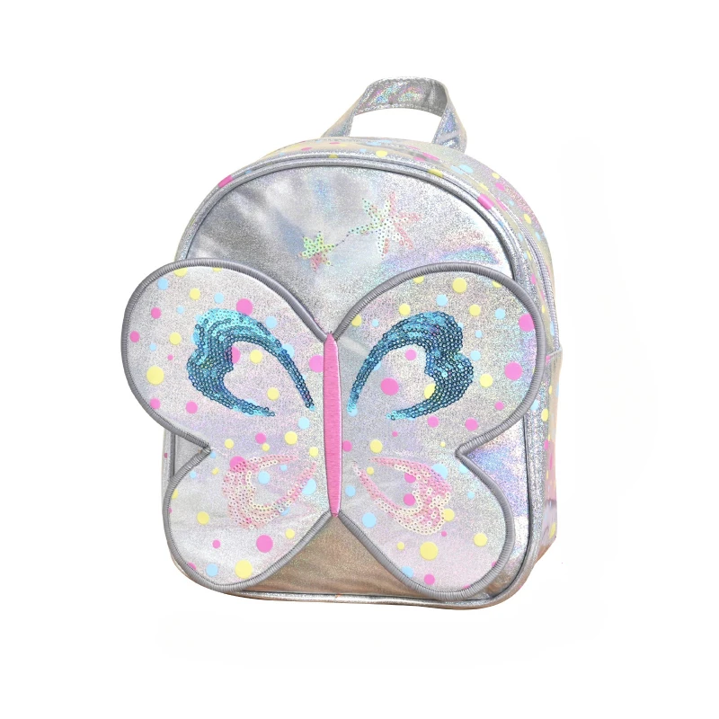 Fashion Girl Bag Trendy Classic Versatile Backpack Butterfly Bow Shiny Practical School Bag Travel Princess Cute Casual Backpack