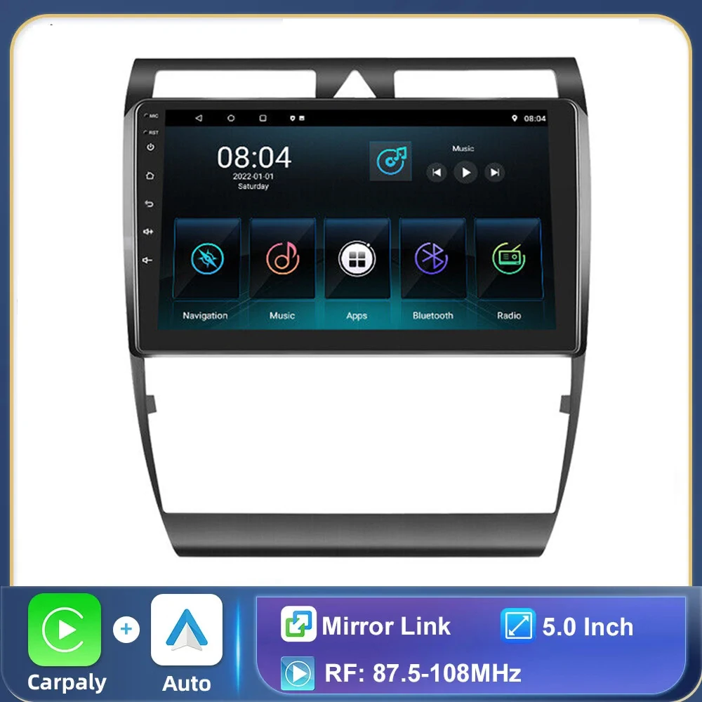 

For Audi A6 C5 1997-2004 S6 2 RS6 Car Radio Multimedia Video Player Wireless Carplay Navigation GPS Android 14.0 2 Din Head Unit