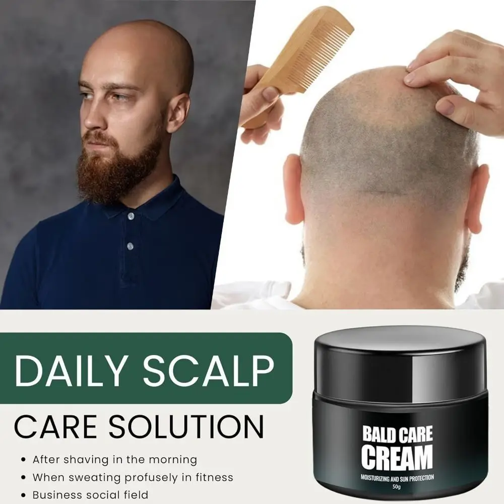 

Deep Moisturizing Bald Care Cream 50g Soothe Scalp Care Cream Prevent Dryness Keep Bald Skin Hdrated Men's Shaving Cream