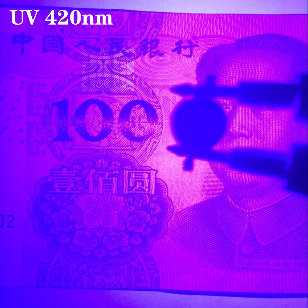 10pcs 3W High Power LED UV Light Chip 365nm 375NM 385nm 395nm 400nm 415nm 430nm Ultra Violet DIY
