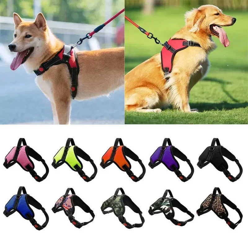 Harness Strong Small Dog Vest,150cm S Reflective Leashes Large Adjustable Pet Pull Drag And Tow