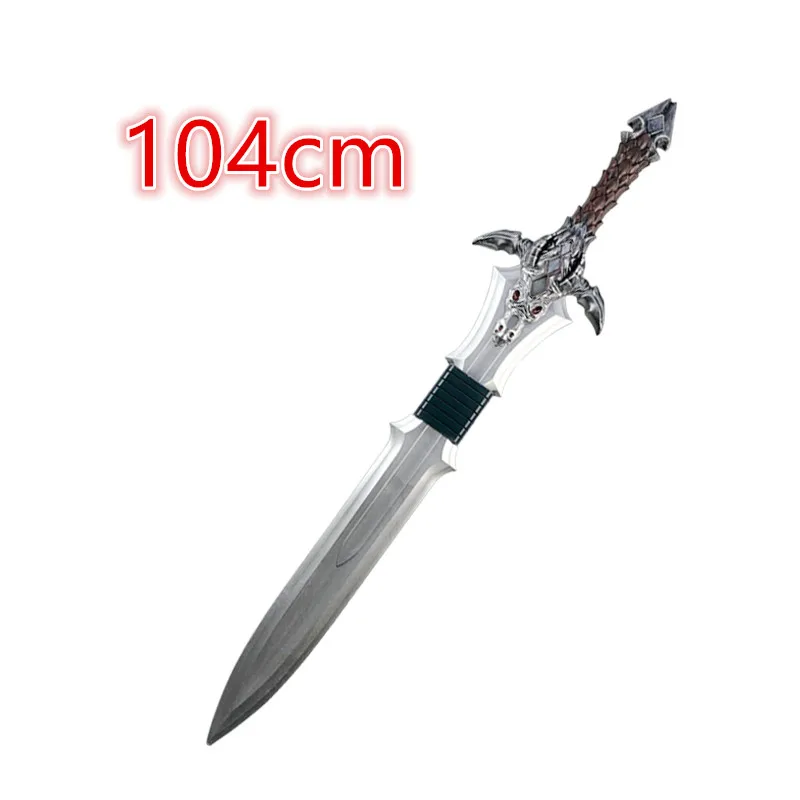 Grande épée de 104cm, tête de mouton, roi, Lion, bête, or, jeu, arme de film, Cosplay, jouet en PU, cadeau de sécurité