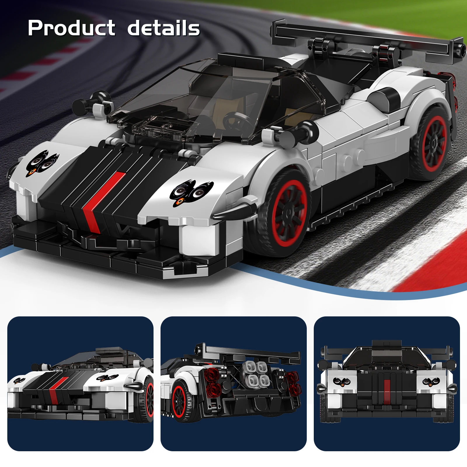 Mould King 27095 432pcs Viper ACR Mini Car Series Building Blocks 8-Stud Model DIY Creative Toy