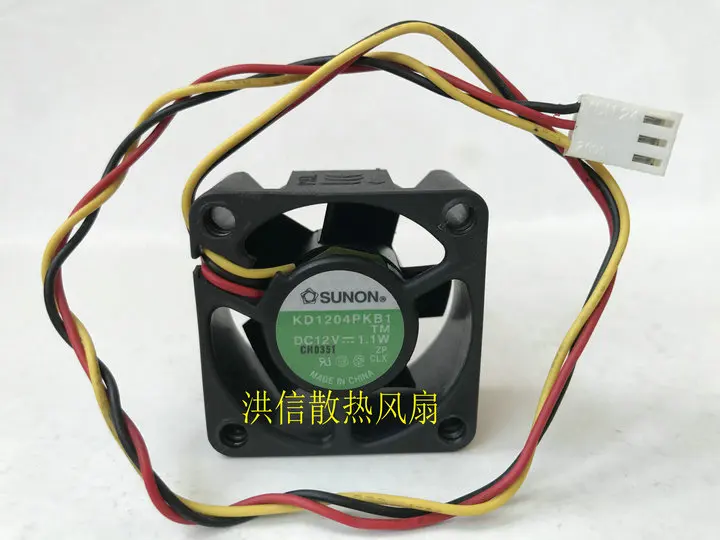 

Freight free original Jianzhuan SUNON 4020 KD1204PKB1 DC12V 1.1W 4CM 3-wire cooling fan