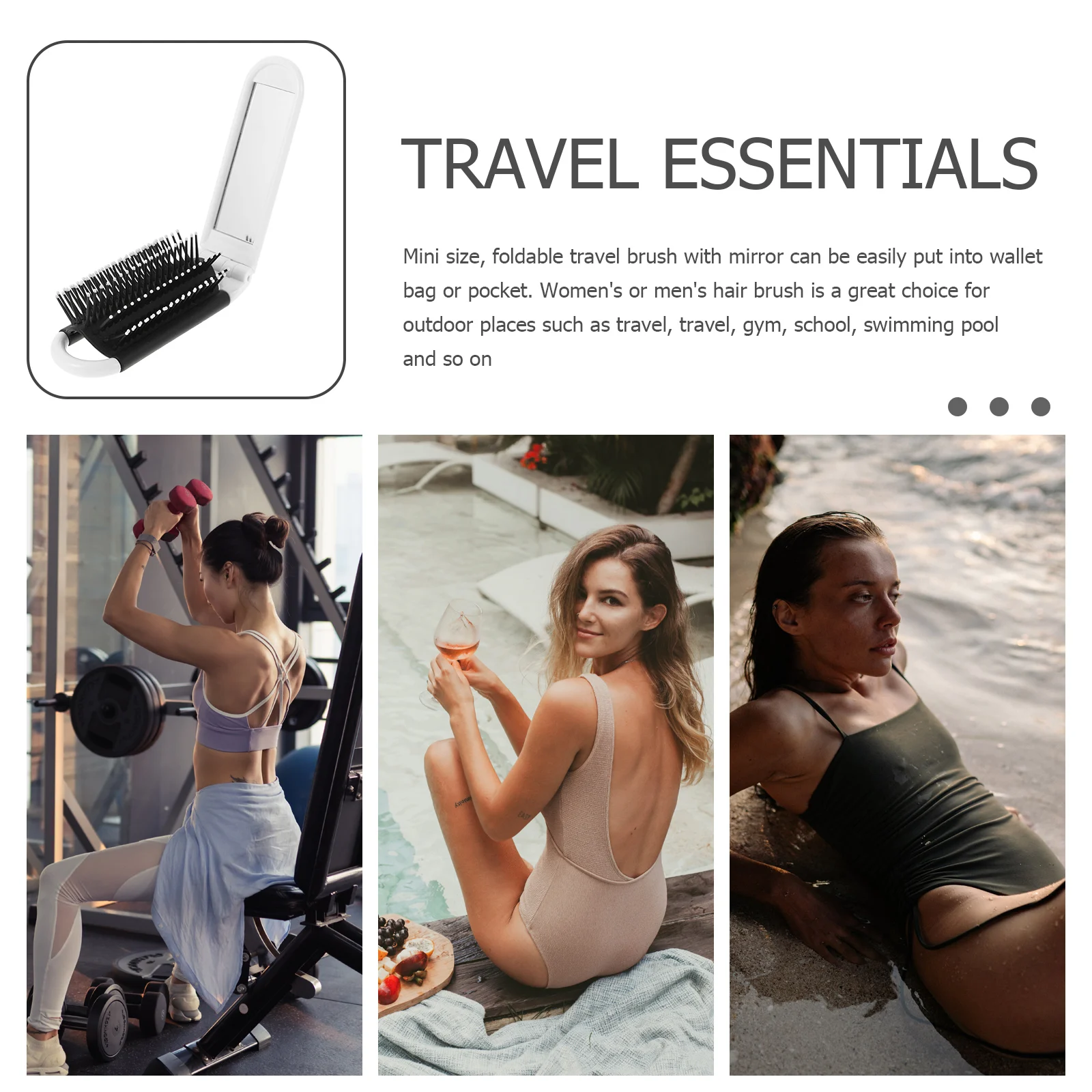 

5 шт. складные дорожные расчески для волос портативное зеркало мини-распутывающие парикмахерские инструменты компактные удобные складные расчески