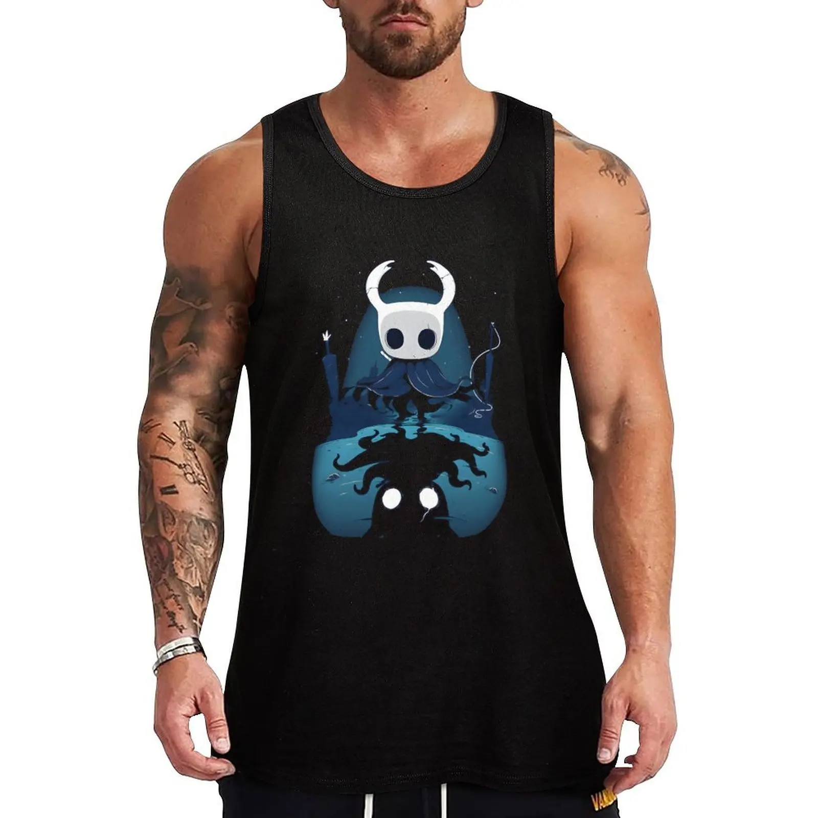 

Hollow Knight Reflection Tank Top gym accessories man Fitness men clothing summer