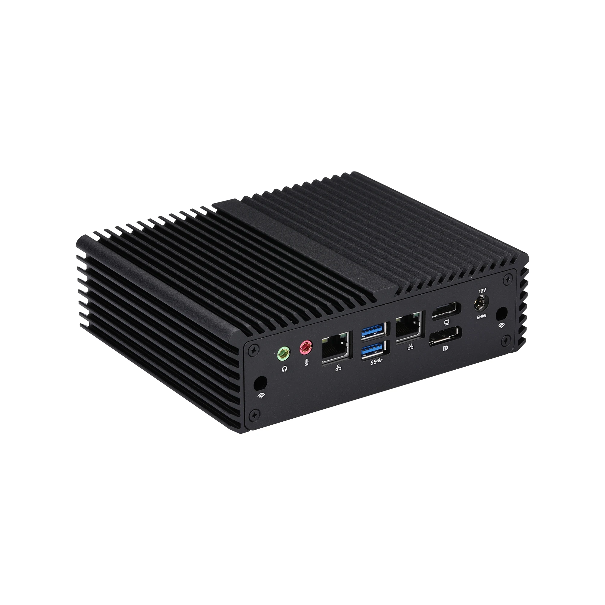 Qotom คอมพิวเตอร์ขนาดเล็ก2*2.5G I225-V LAN 10210U I3 10110U ,DP RS232 4USB3.0มินิคอมพิวเตอร์ Pfsense Fanless คอมพิวเตอร์ขนาดเล็ก