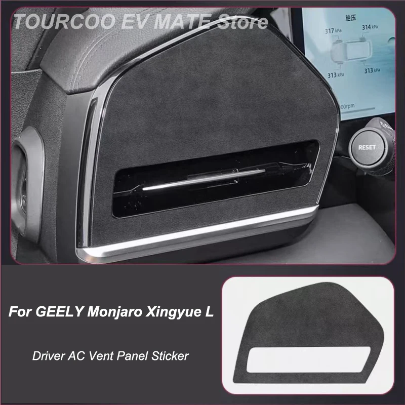

For GEELY Monjaro Xingyue L 2021-2025 Driver Side Dashboard Air Outlet Cover Sticker Suede Anti-scratched Protective Sticker