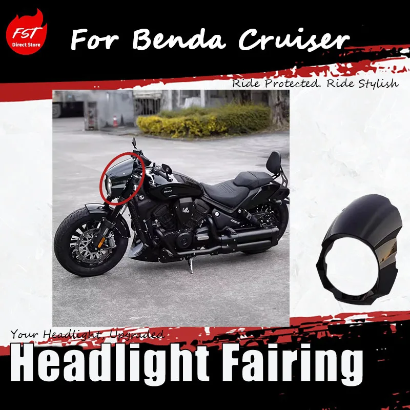 

For Benda Cruiser Series, vintage-style headlight deflector accessories, special-shaped headlight deflector accessories