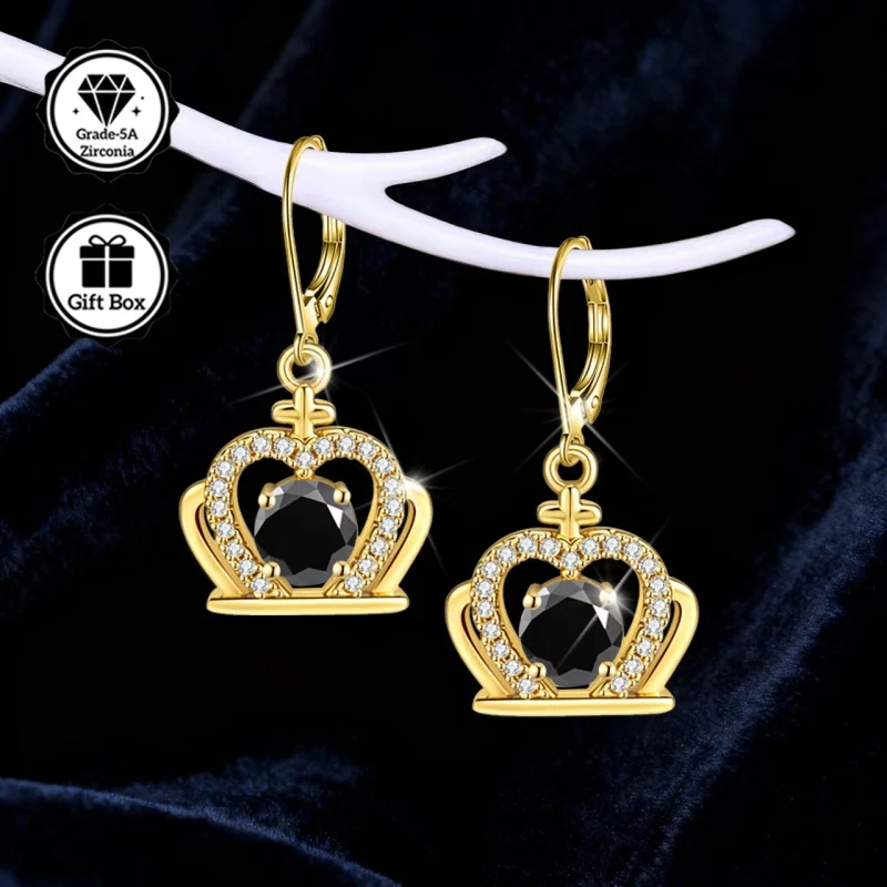 

LAMVOICE Jewelry for women, S925 sterling silver zirconia earrings, Christmas day gifts for her,j ewelry with gift box