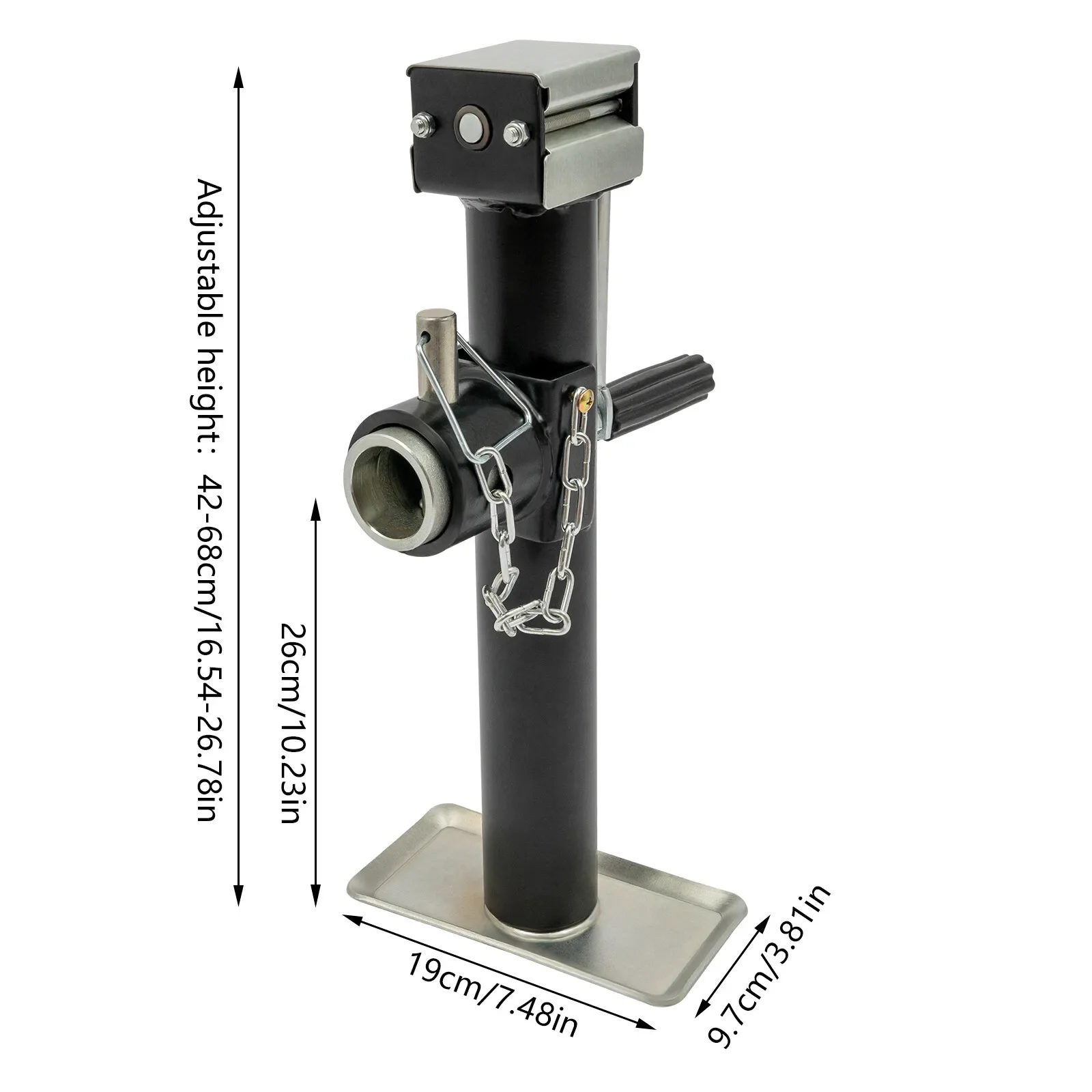 حوامل مقبس سيارة شديدة التحمل سعة 1 طن (2200 رطلًا) - دعم الرفع اليدوي Q235 من الفولاذ مع مقبض مضاد للانزلاق، مقبس أمان للمركبة