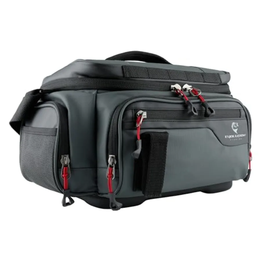

Evolution Fishing Largemouth 3.0 3600 Tackle Bag - Patent Pending Modular Pop Out Pockets, Grey, Tackle Storage, Molded Bottom,