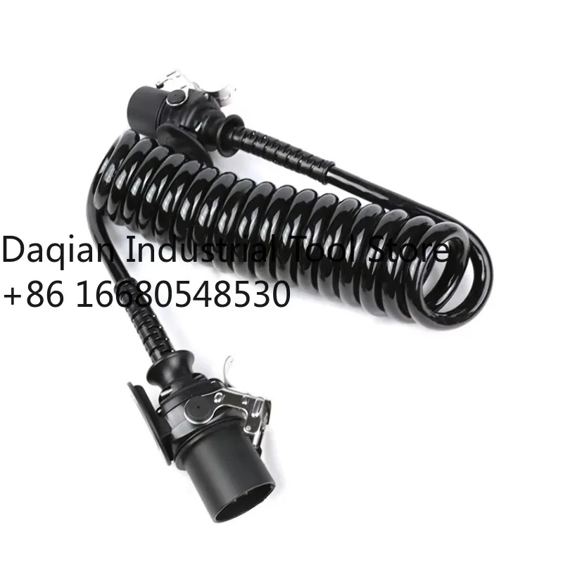 5uiEuropean trailer connector plugs 15 pin electric wire spiral cable trailer truck cable