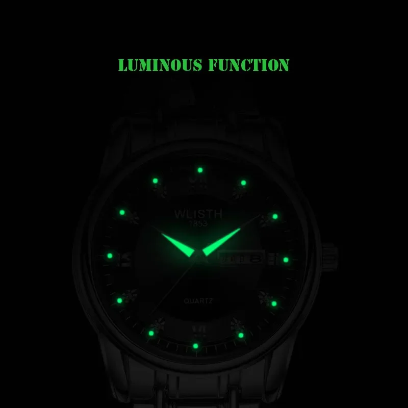 UTHAI メンズ腕時計ブランドビジネス高品質スチールバンド防水ダブルカレンダー高齢男性ファッションクォーツ時計腕時計