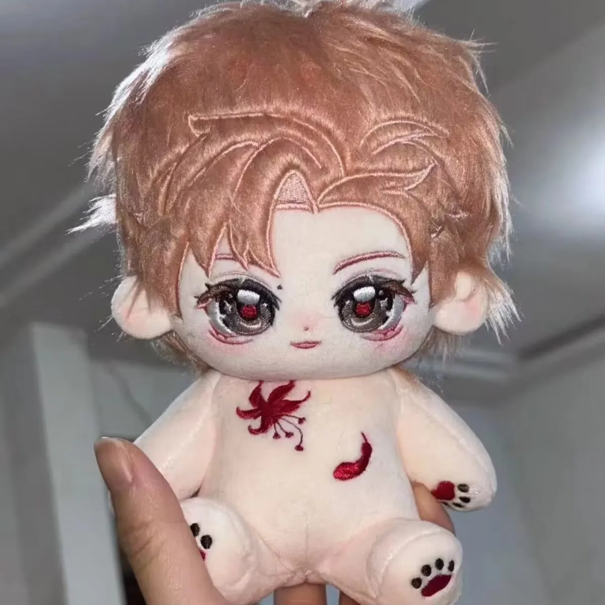 First release of Hou Minghao attribute 20cm cotton doll powder, new styling, celebrity doujin doll gift for girls view 2