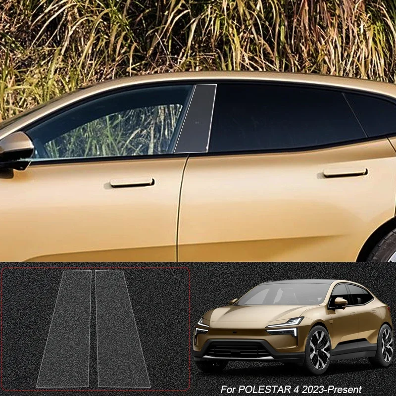 

For POLESTAR 2 3 4 2021-2026 B Pillar TPU Car Protective Film Auto Window Body Paint Anti-Scratch Sticker Exterior Accessories